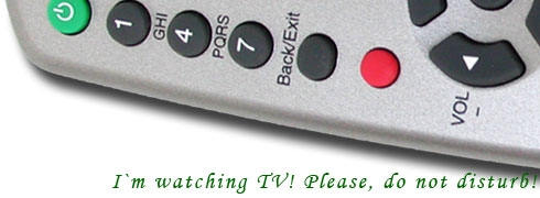 I am watching TV, please, Do Not Disturb!